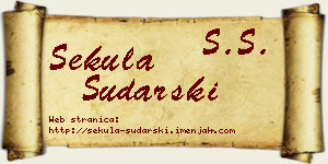 Sekula Sudarski vizit kartica